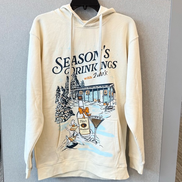 Cream Hoodie - Men's Sweatshirt - Picture 2 of 6